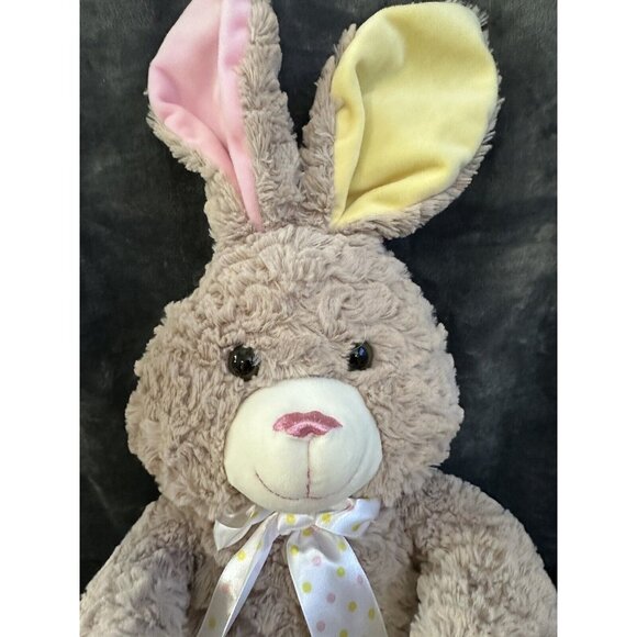 Kellytoy Brown Bunny Rabbit Plush Stuffed Animal Easter 20” Colorblock - Picture 11 of 11